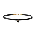 Black Velvet Choker with Triangle Charm