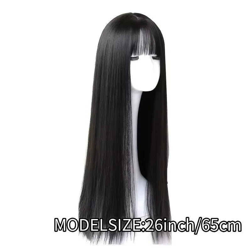 Long Straight Black Wig