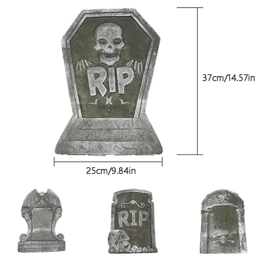 Foam RIP Graveyard Tombstones (4pc)