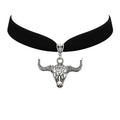 Goat Skull Charm Choker