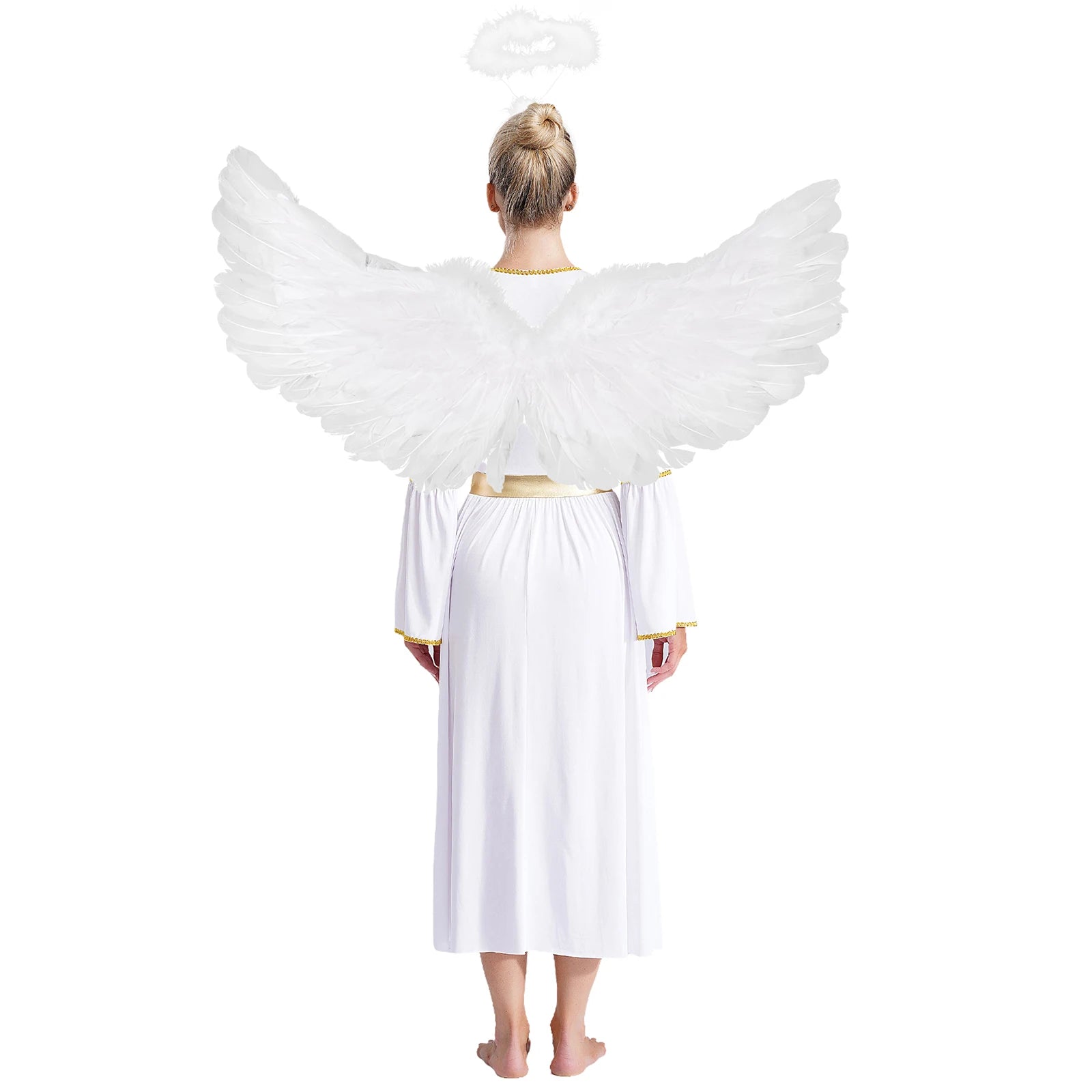 Gold-Trim Angel Costume (3-Piece)