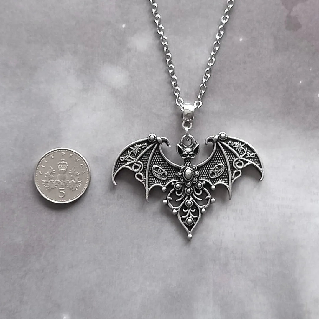 Mystical Bat Pendant Necklace