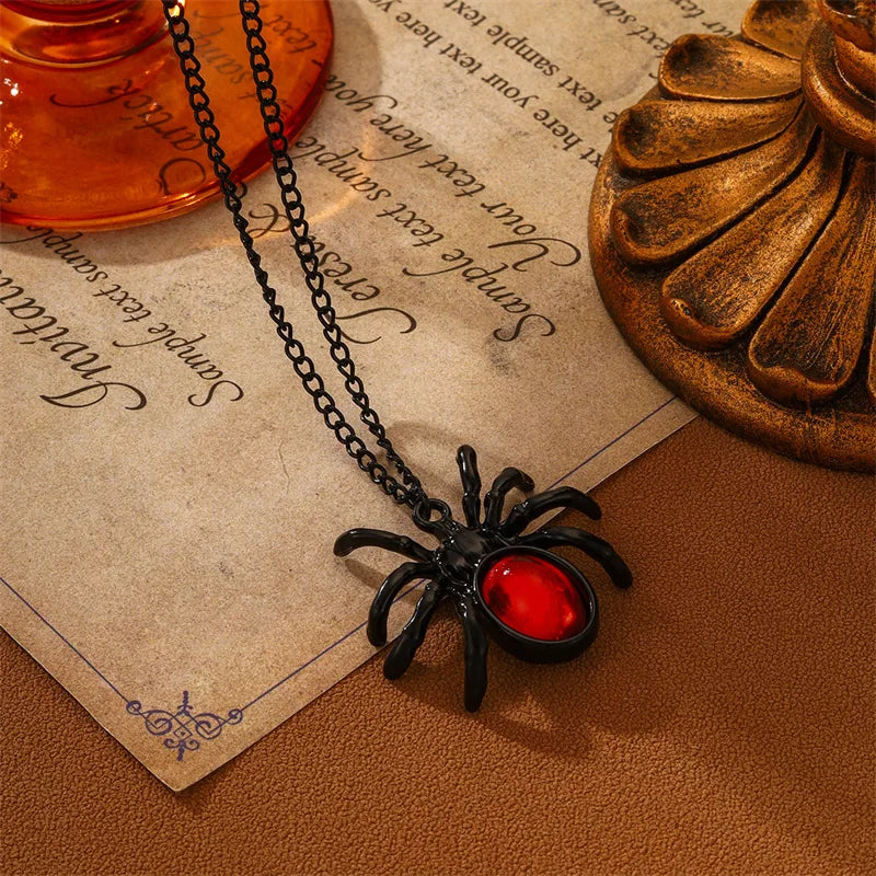 Spider Crystal Beaded Necklace