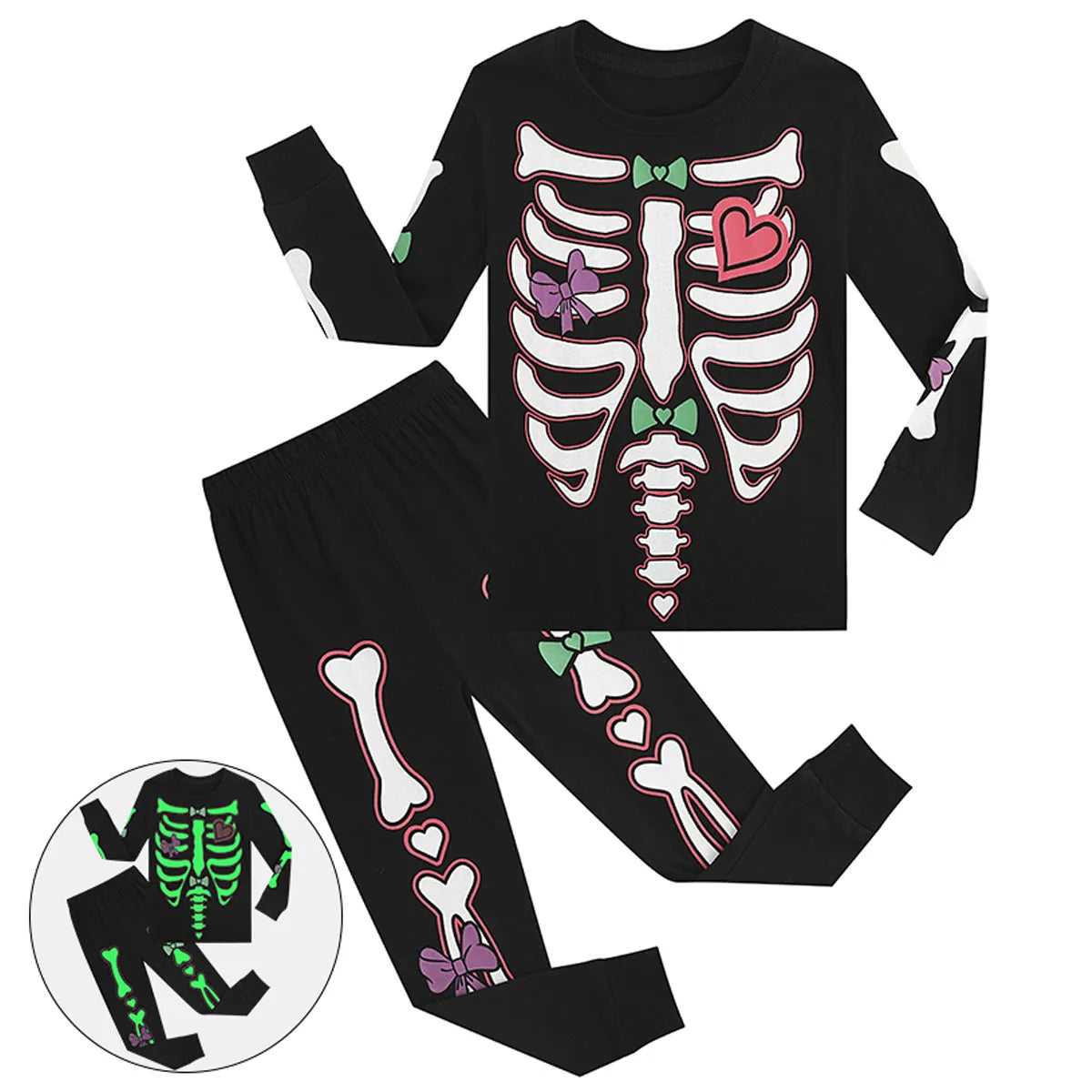 Kids Glow-in-the-Dark Skeleton Costume