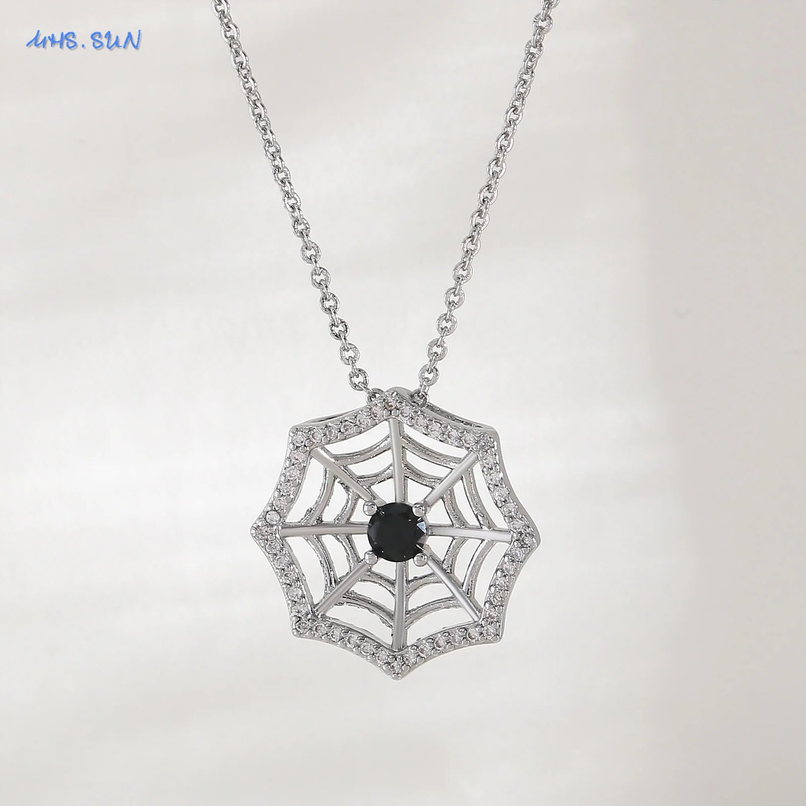 Gold Spider Web Necklace