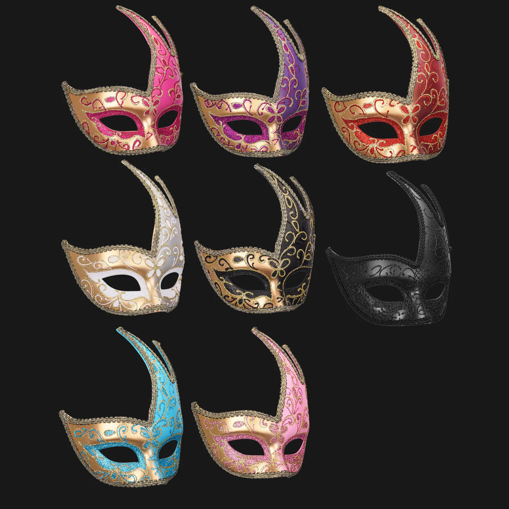 Elegant Venetian Half Mask
