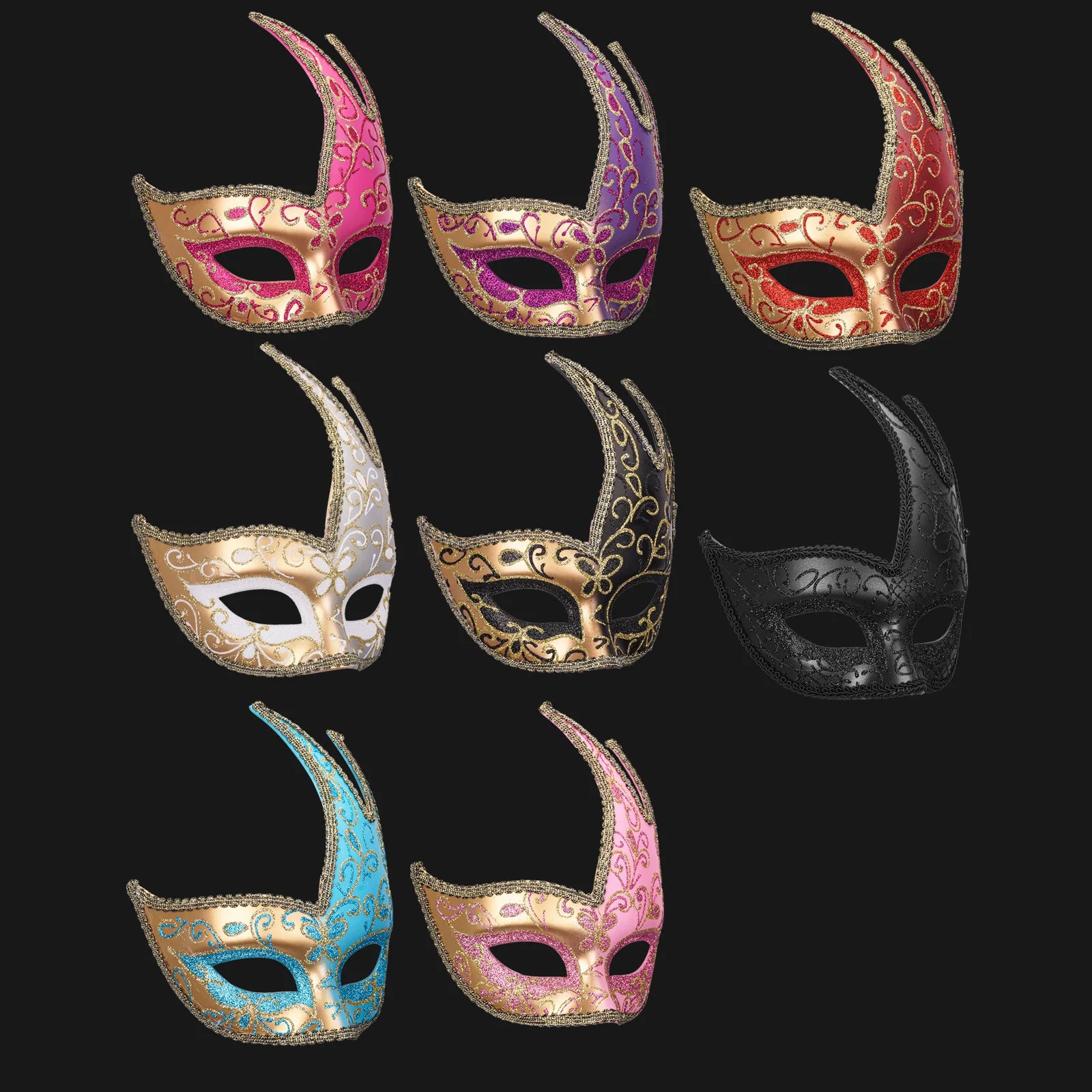 Elegant Venetian Half Mask