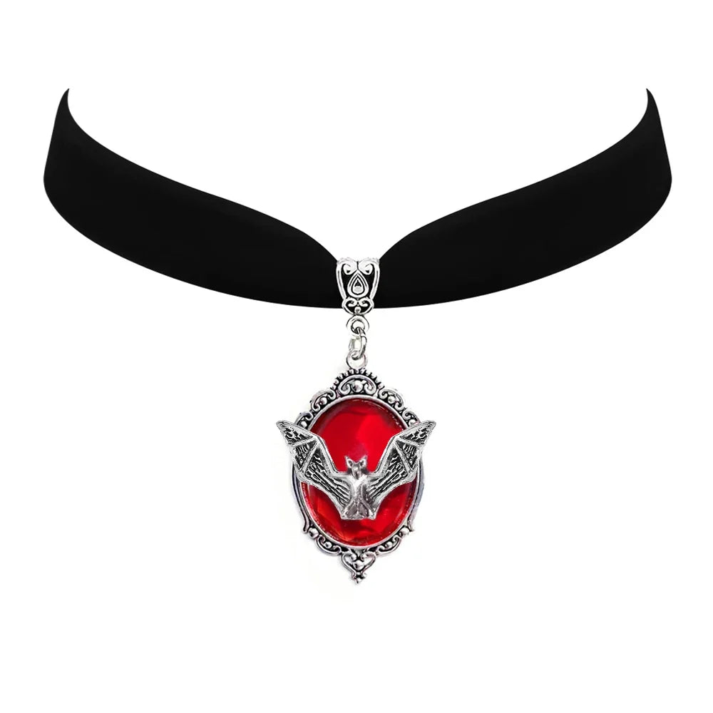 Red Bat Shield Choker