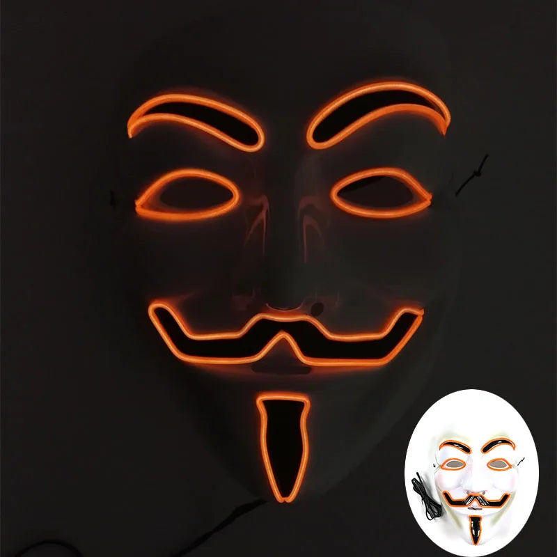 LED Hacker Vendetta Mask