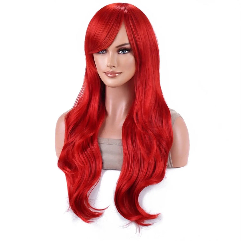 Long Red Curly Mermaid Wig