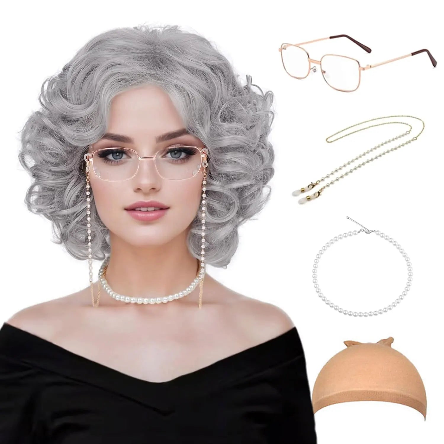 Gray Old Lady Wig