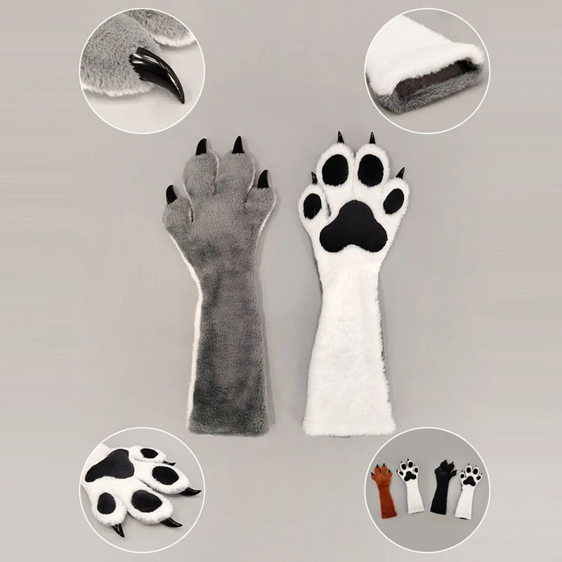 Plush Fursuit Claw Gloves