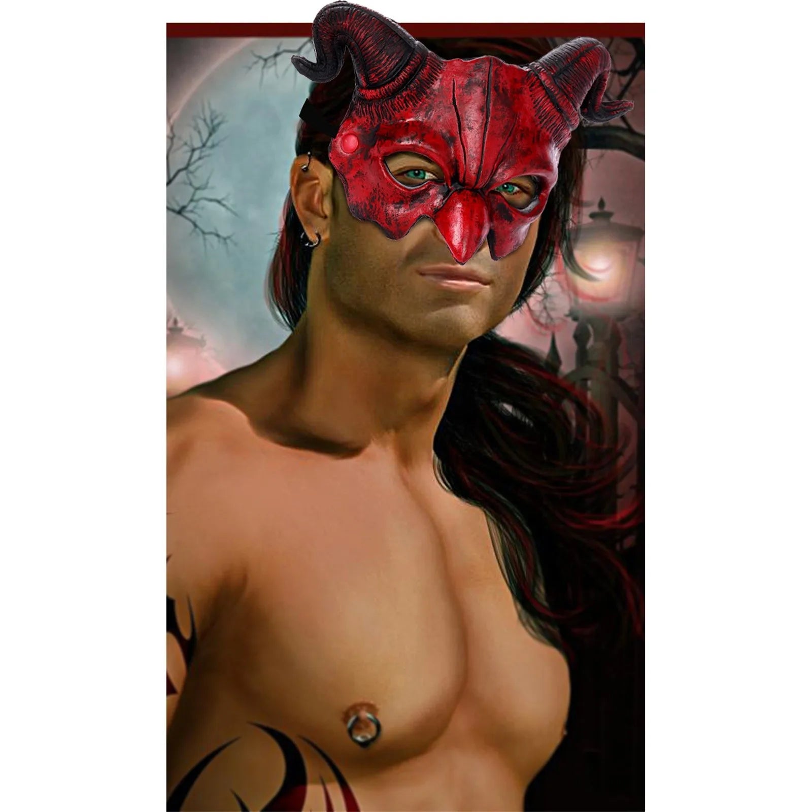 Devil Half Face Mask