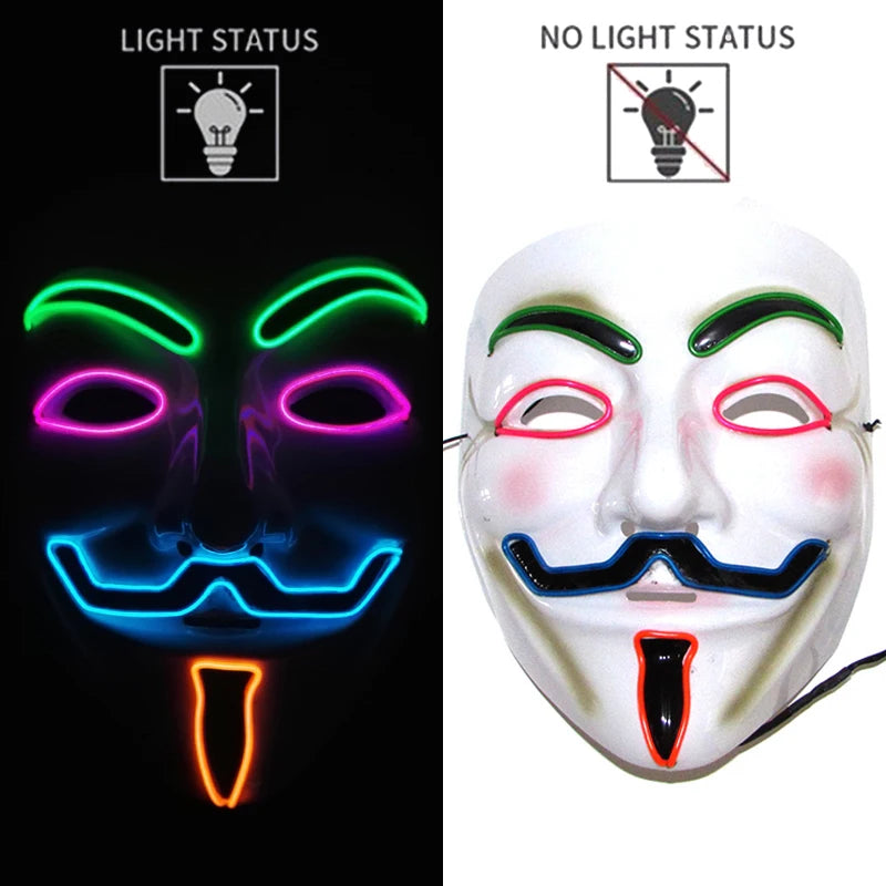 LED Hacker Vendetta Mask