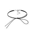Black Thin Tie-Bow Choker