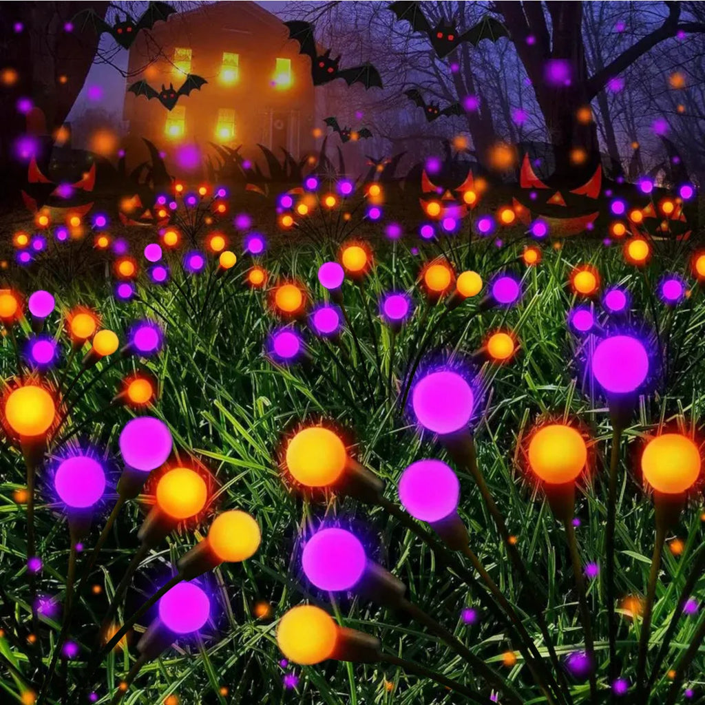 Solar Purple & Orange Firefly Lights