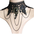 Victorian Draped Chain Lace Choker