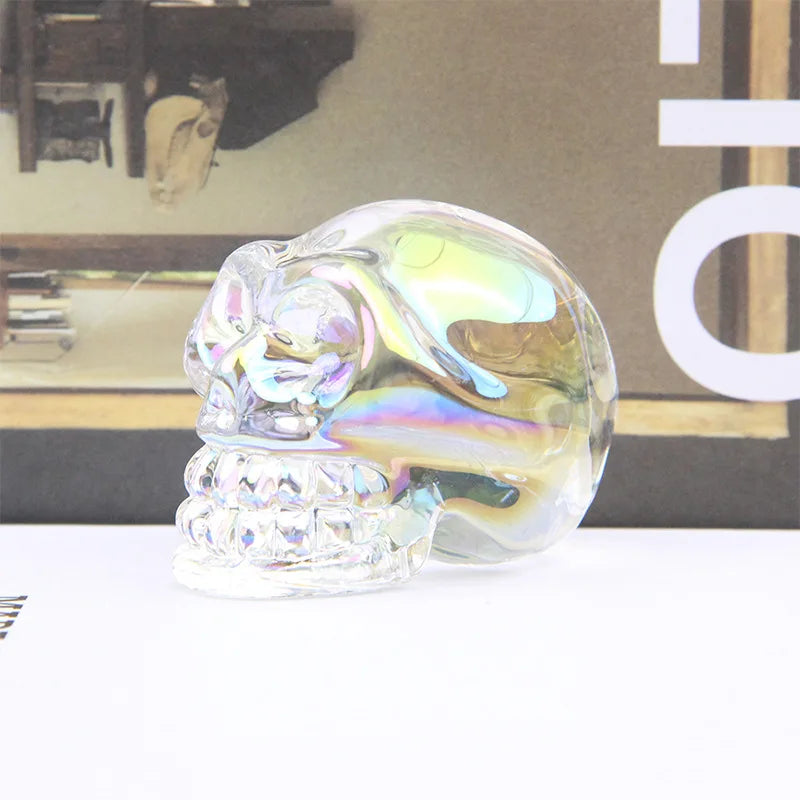 Colorful Crystal Skull Decor