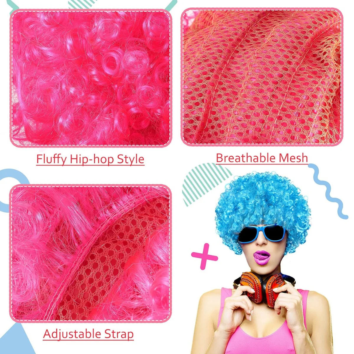 Afro Puff Clown Wig