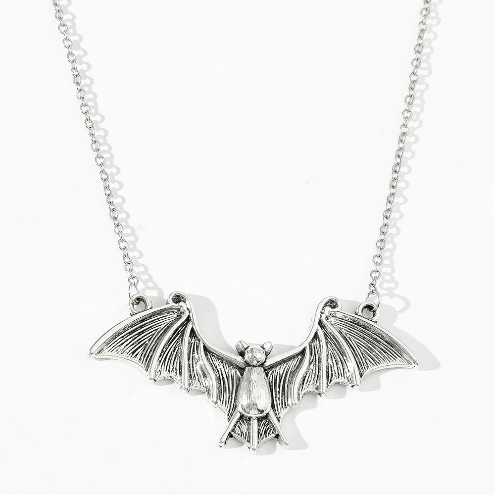 Winged Bat Pendant Necklace