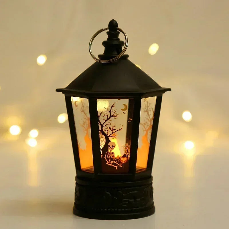 LED Pumpkin Ghost Lantern, Flickering