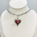 Bat & Skull Cameo Necklace