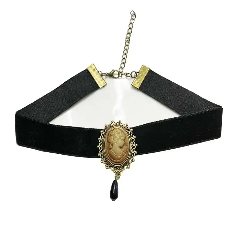 Black Velvet Cameo Choker