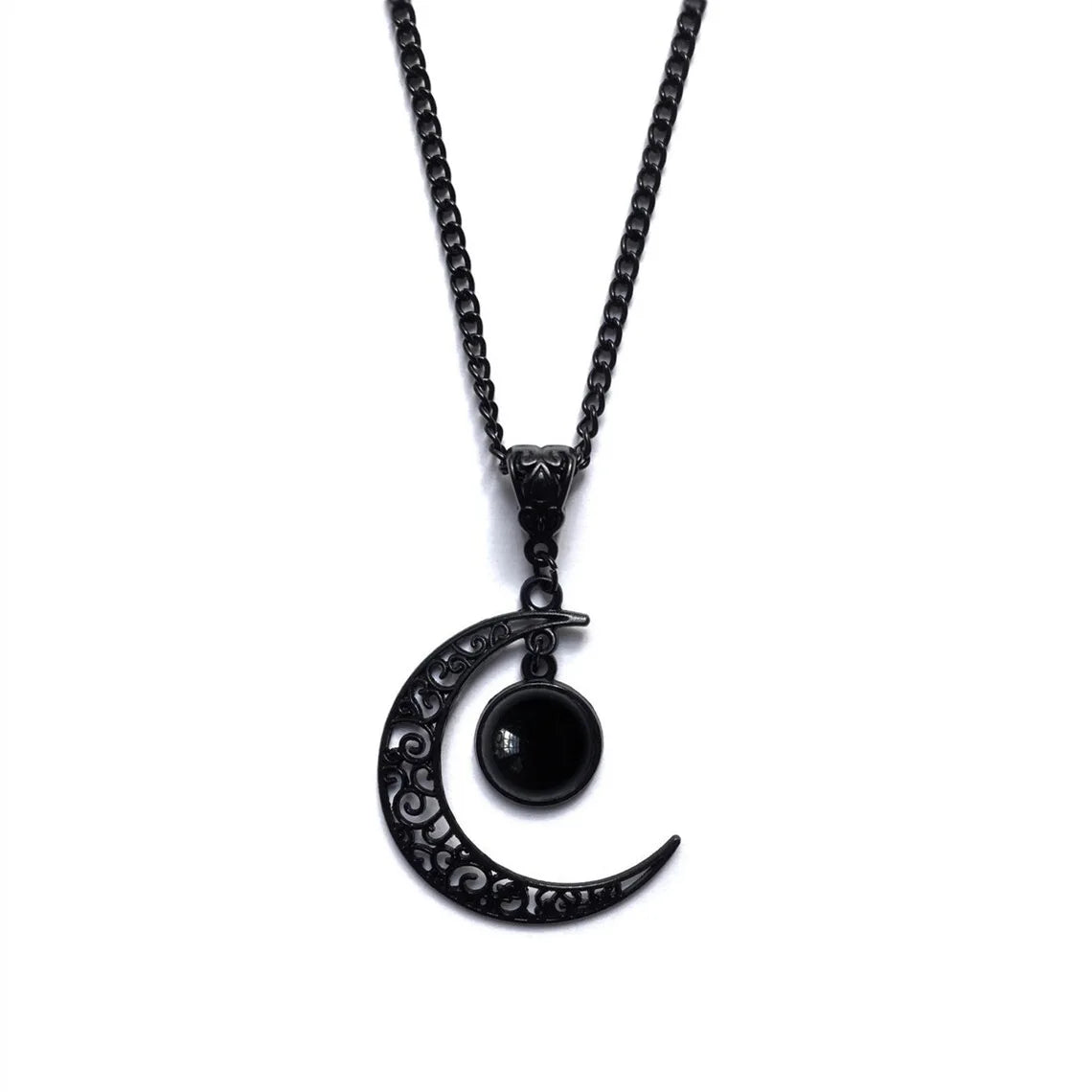 Black Moon Witch Necklace