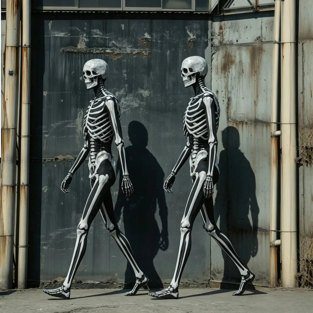 Skeleton Print Tights