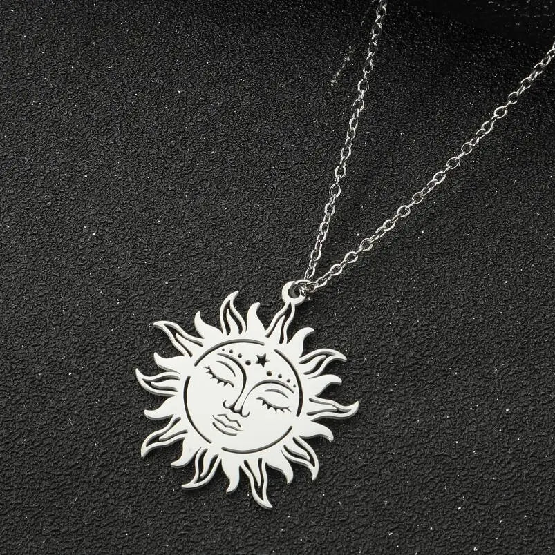 Sun & Moon Pentagram Necklace