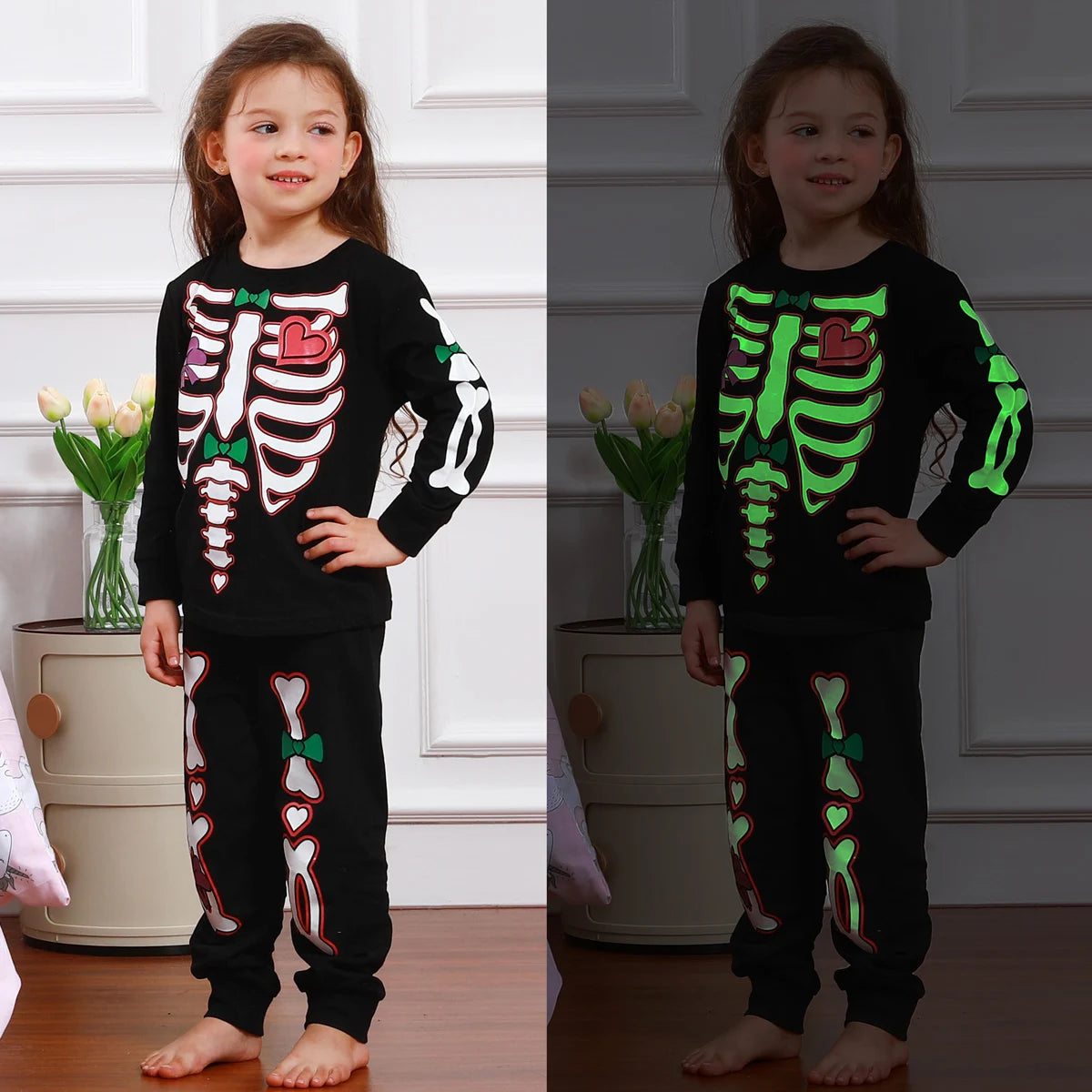 Kids Glow-in-the-Dark Skeleton Costume