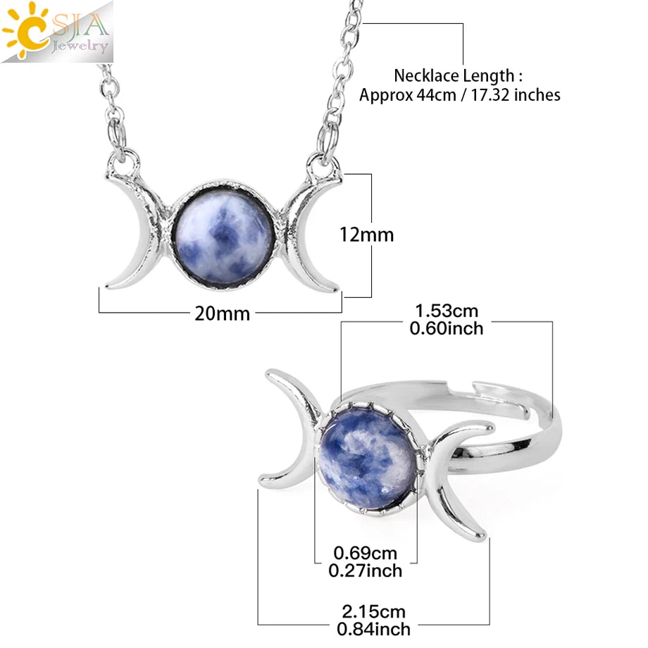 Crescent Crystal Jewelry Set