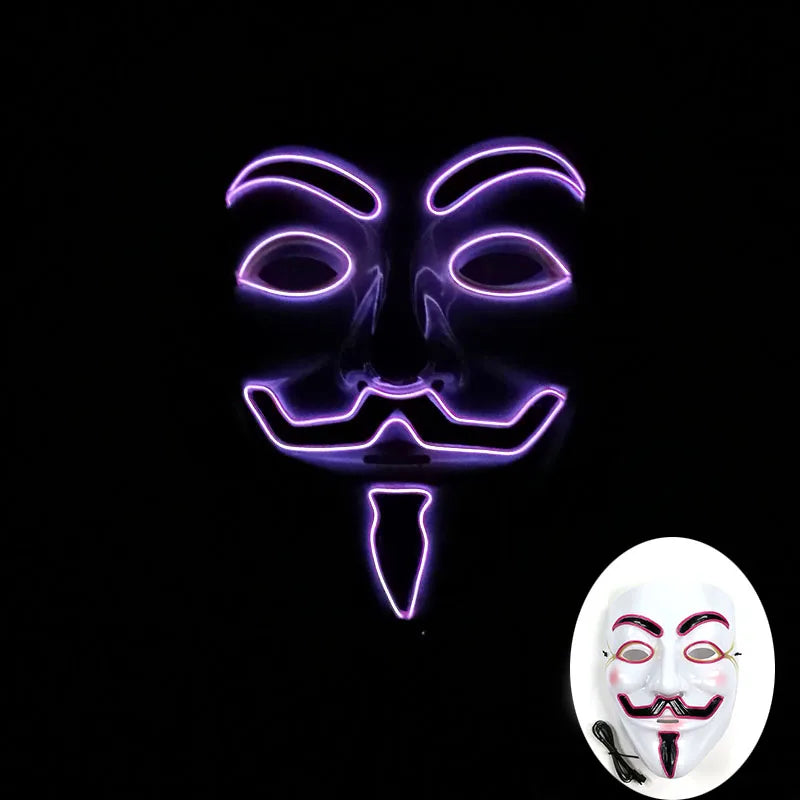 LED Hacker Vendetta Mask