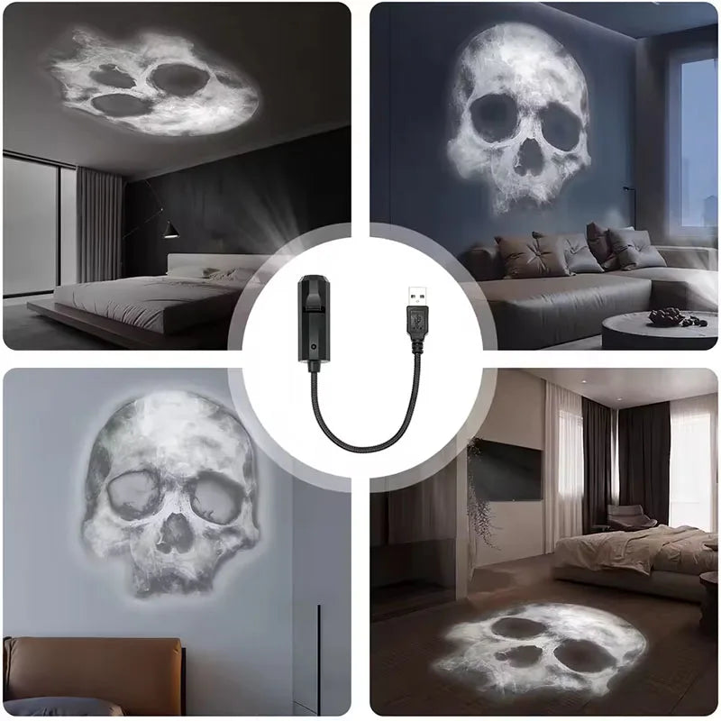 USB Skull Projector Light