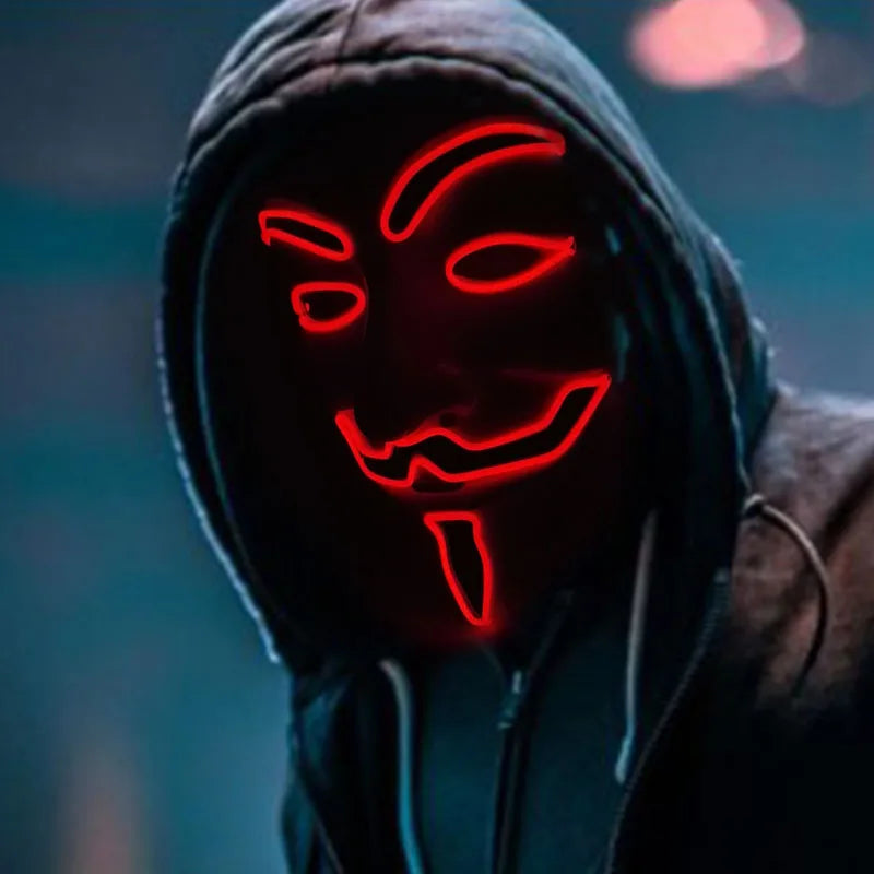 LED Hacker Vendetta Mask