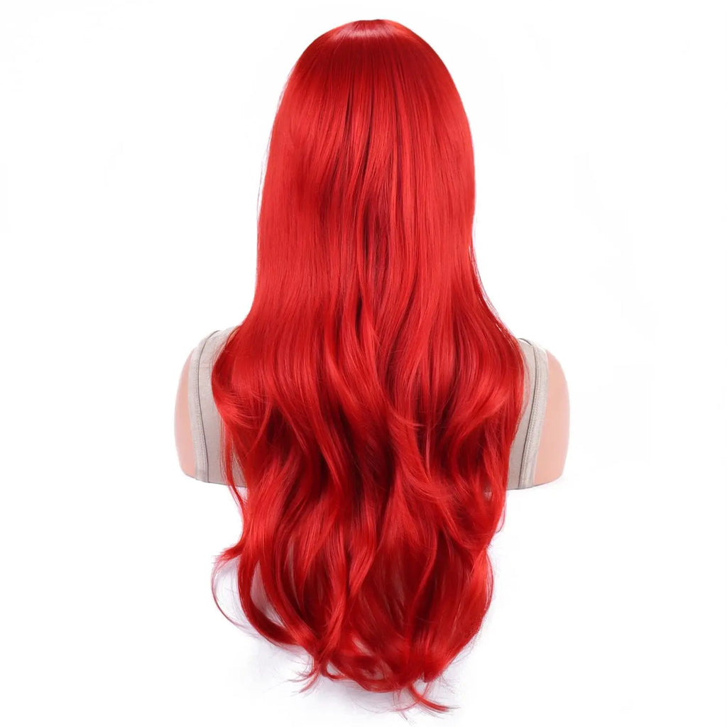 Long Red Curly Mermaid Wig
