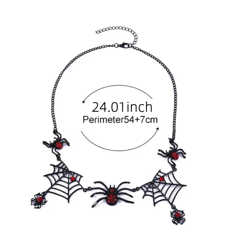 Spider Heart Acrylic Earrings