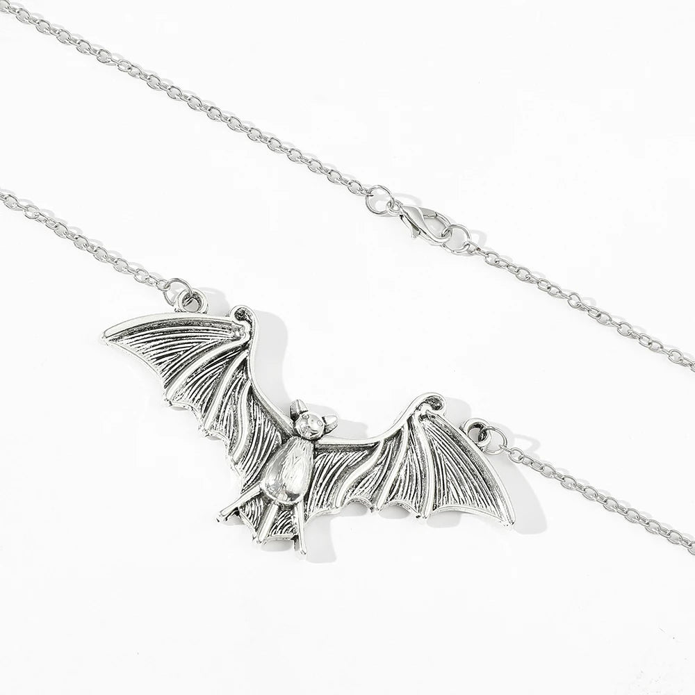 Winged Bat Pendant Necklace
