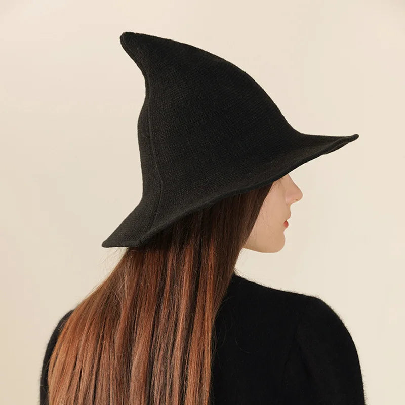 Vintage Wool Knit Witch Hat