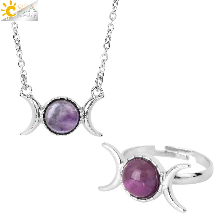 Crescent Crystal Jewelry Set