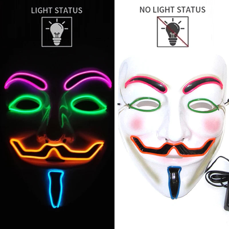 LED Hacker Vendetta Mask