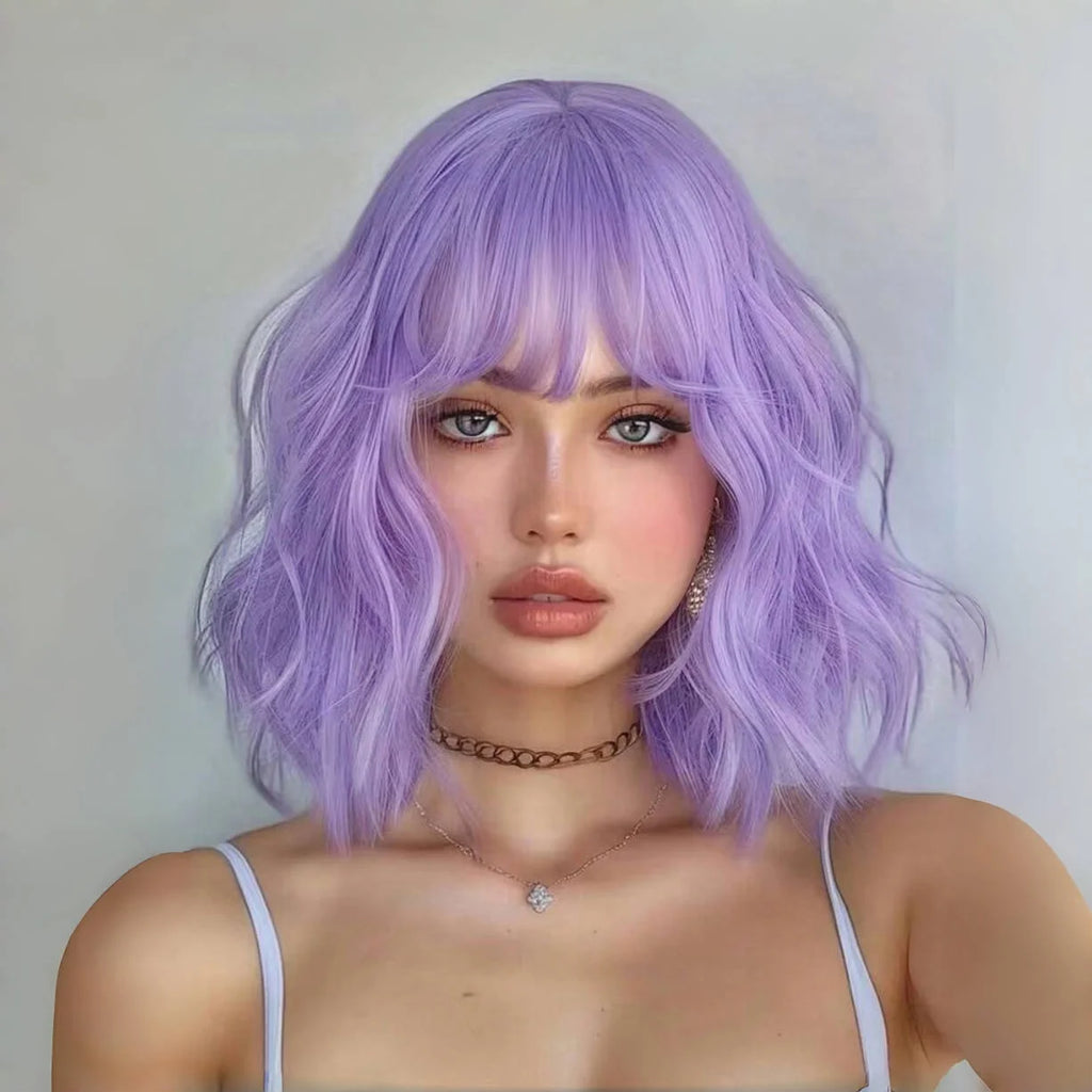 Purple-Pink Gradient Bob Wig