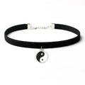 Black Velvet Choker with Yin-Yang Charm