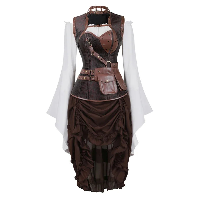 Steampunk 3-Piece Corset Set