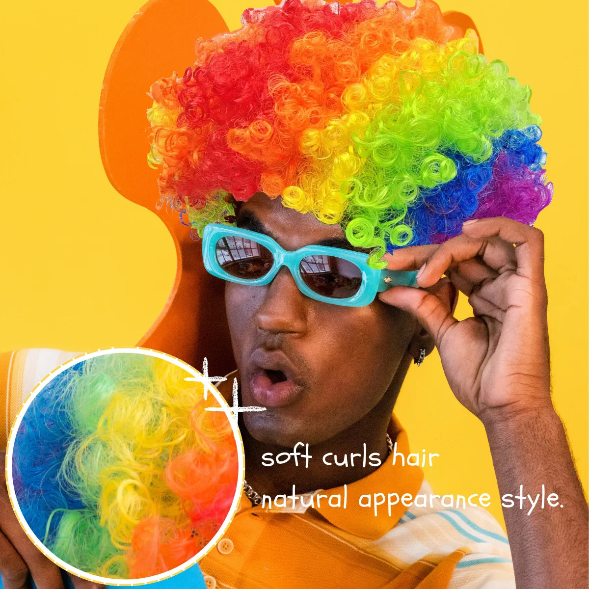 Afro Puff Clown Wig