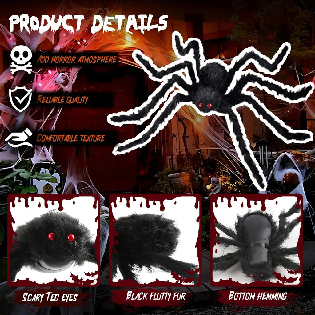 Giant Black Plush Spider