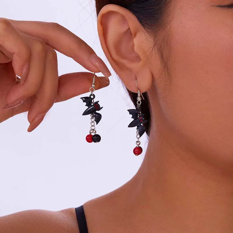Ghost Dangle Stud Earrings
