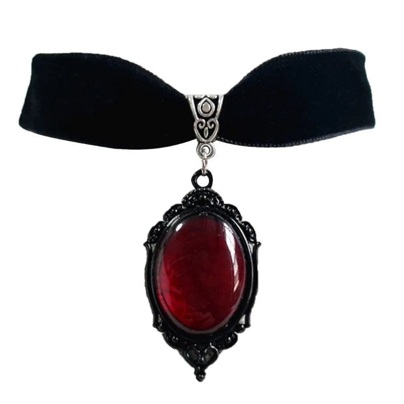 Vintage Embossed Charm Choker