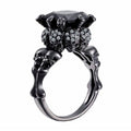 Red Crystal Skull Ring