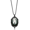 Raven Cross Glass Pendant